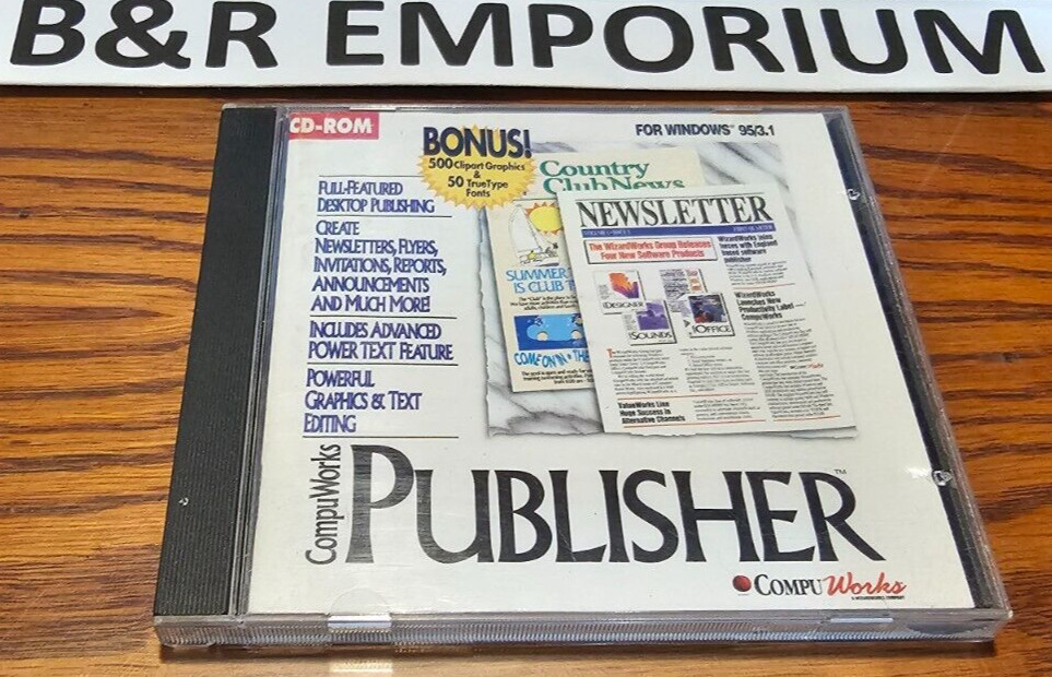CompuWorks Publisher - (1996 CompuWorks) - Pre-owned CD-ROM Windows 95/3.1
