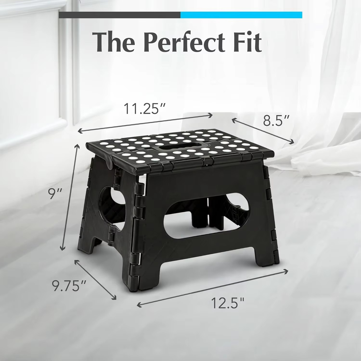 Collapsible Folding Step Stool Sturdy Safe One Flip Portable Adult Support