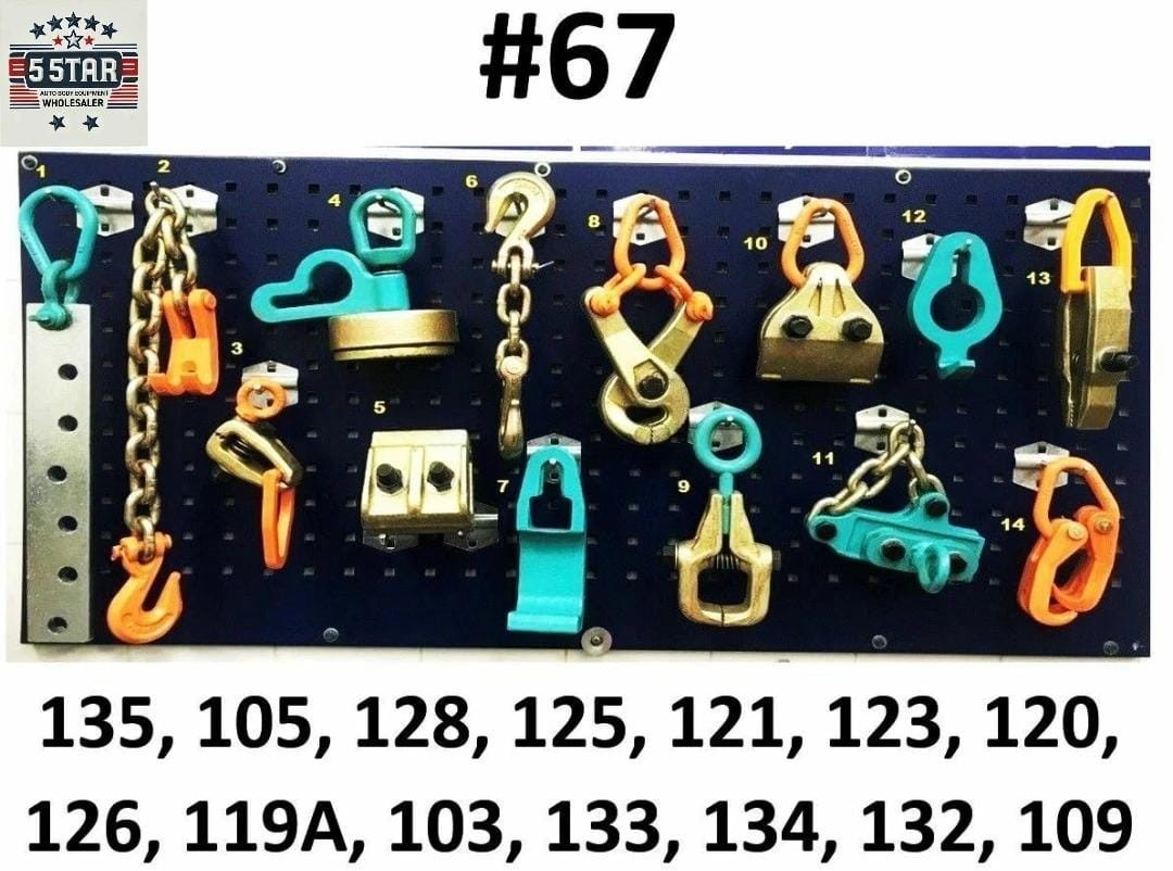 SET#67 AUTO BODY FRAME MACHINE 14 PIECE TOOL AND CLAMP SET MEGA DEAL