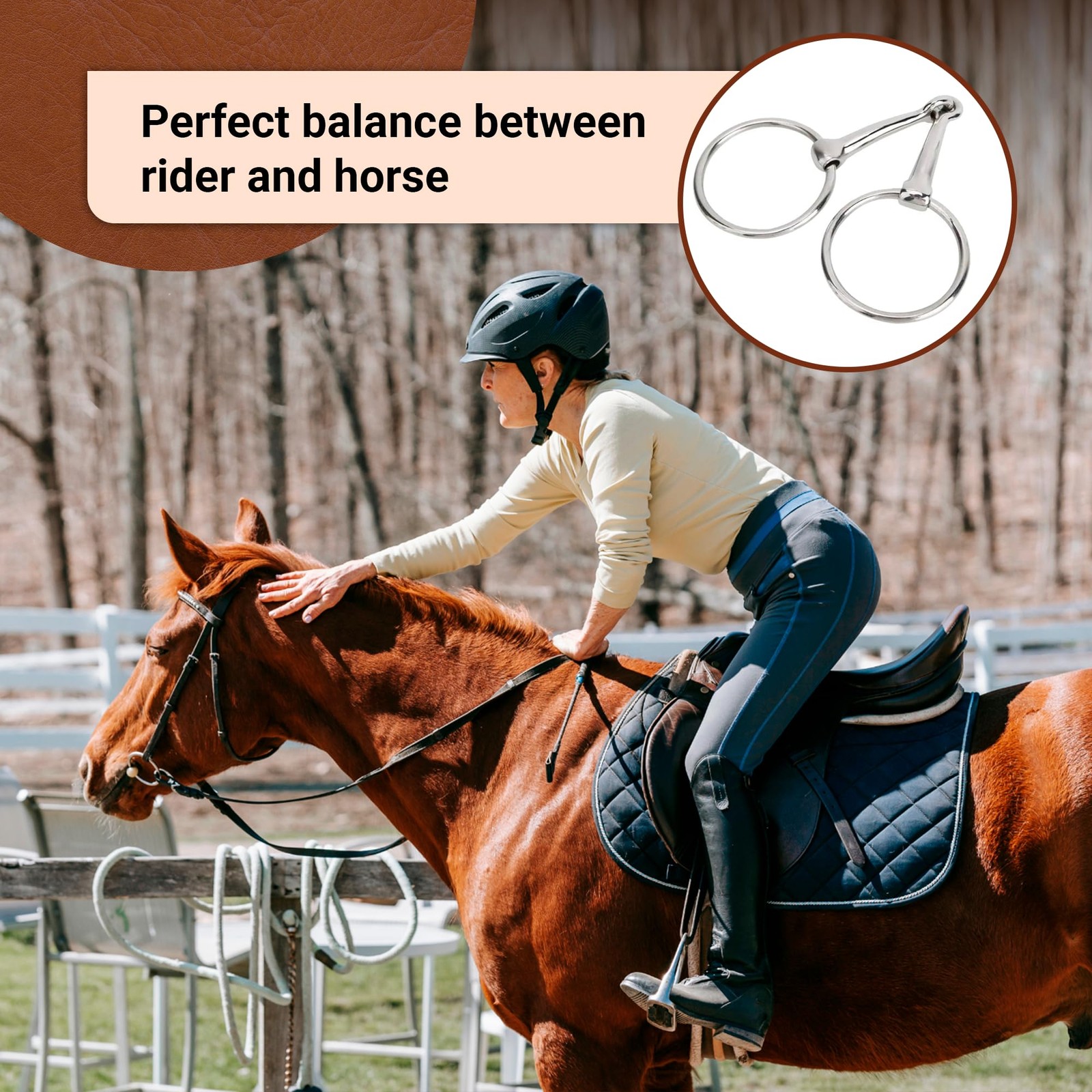 Loose Ring Snaffle Bit for Horses - Iron Training Bit for Sensitive Riders, 5"