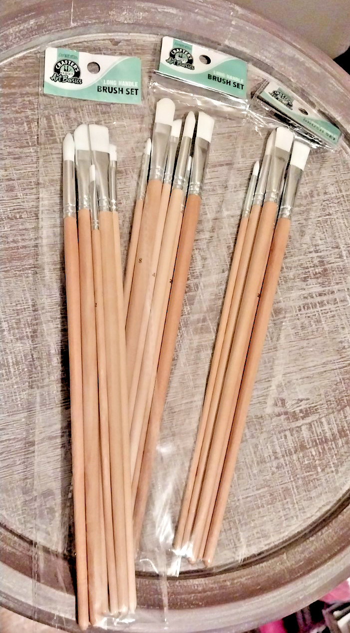 3 Packs ArtSkills Crafter's Closet 6 Piece Each Long Handle Brush Set  Total 18