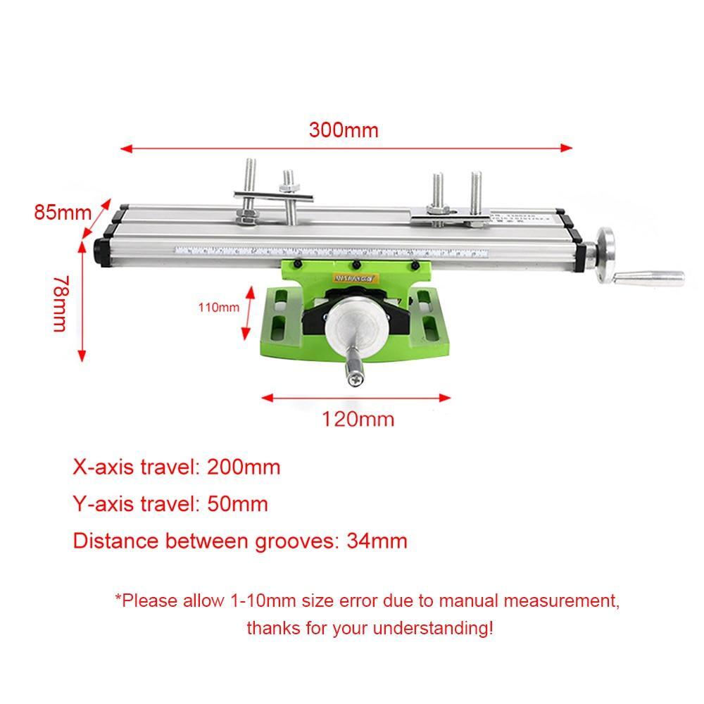 Milling Machine Working Slide Table Multifunction Worktable Vise Fixture Adjustm