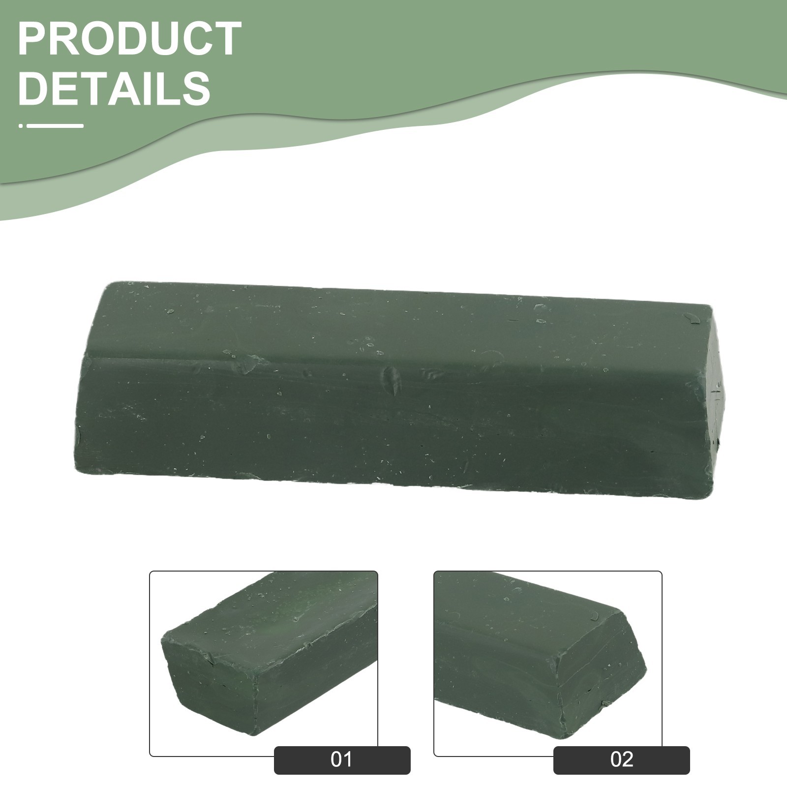 Polishing Paste Compound Chromium Green Grinding Paste 112x34x25mm 1pc