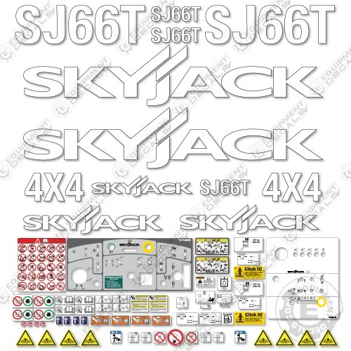 Fits SkyJack SJ66T Decal Kit Boom Lift Replacement Stickers - 3M Vinyl!