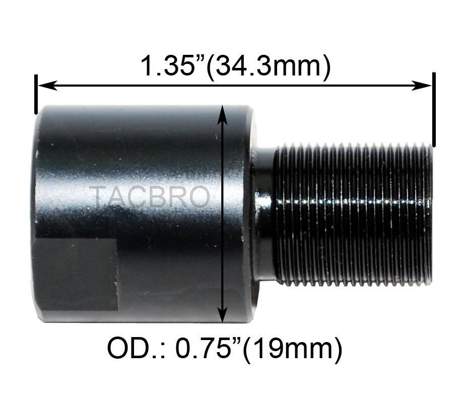 1/2x28 Female to 1/2x36 Male Steel Converter with Crush Washer