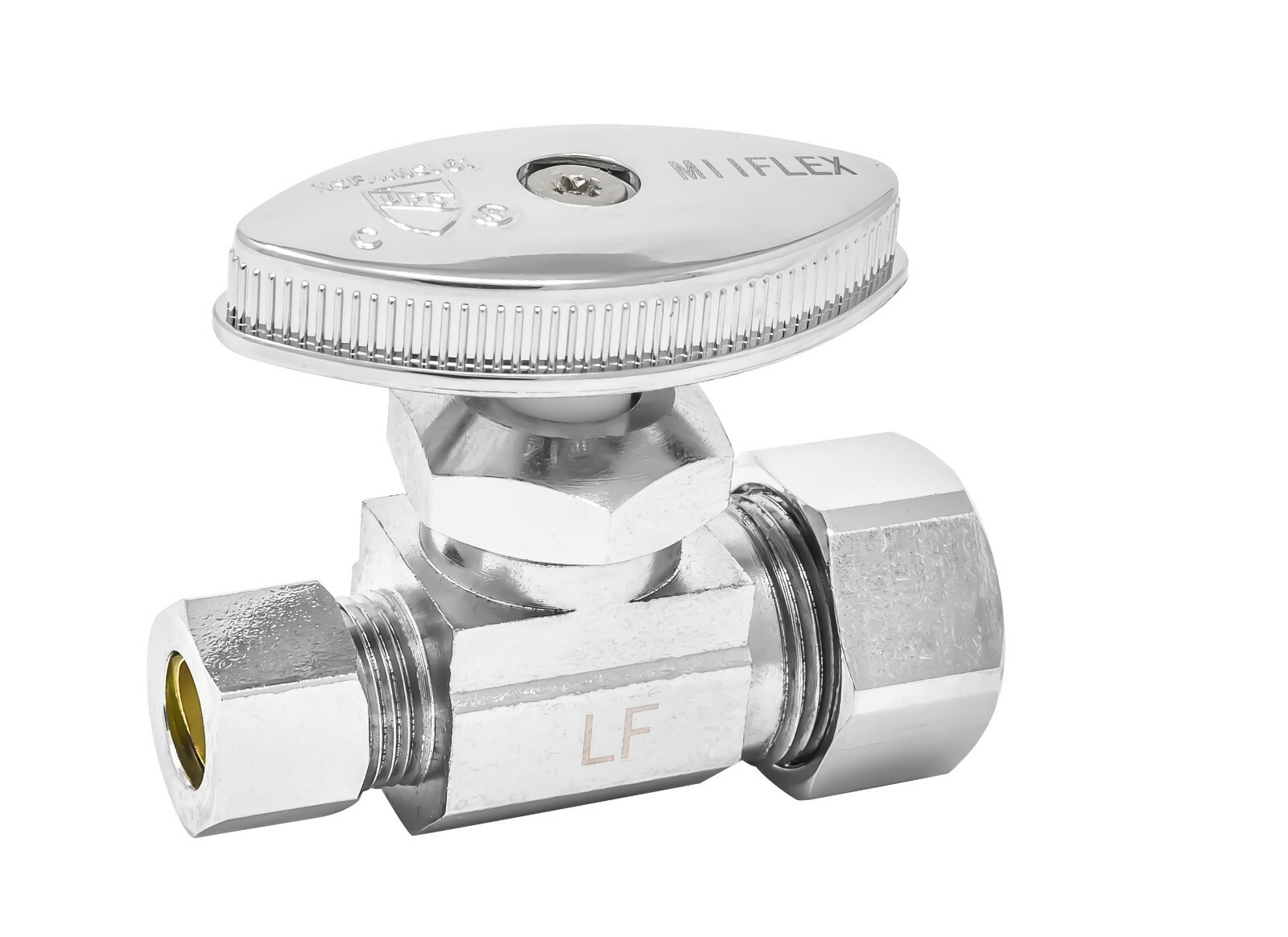 5/8 inch OD(inlet) x 3/8 inch OD(outlet) Multi Turn Straight Stop, Comp. 5 Pack