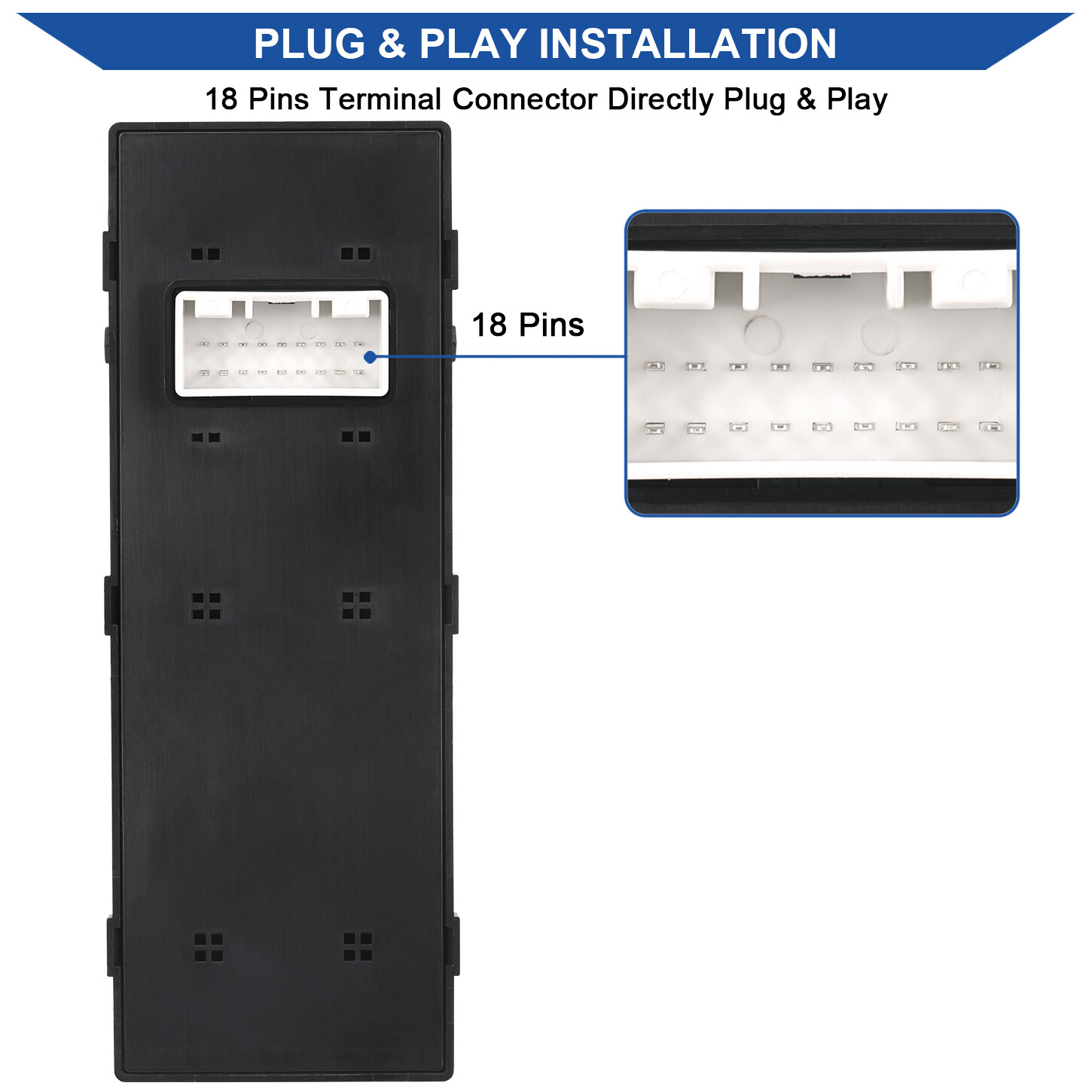 Master Window Switch Control Button for 2015 2016 2017 2018 2019 Hyundai Sonata