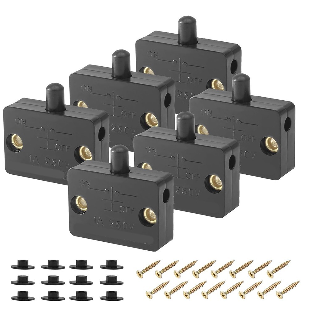 8 Pack LED Light Switch for Cabinet Doors with Easy Screw Installation