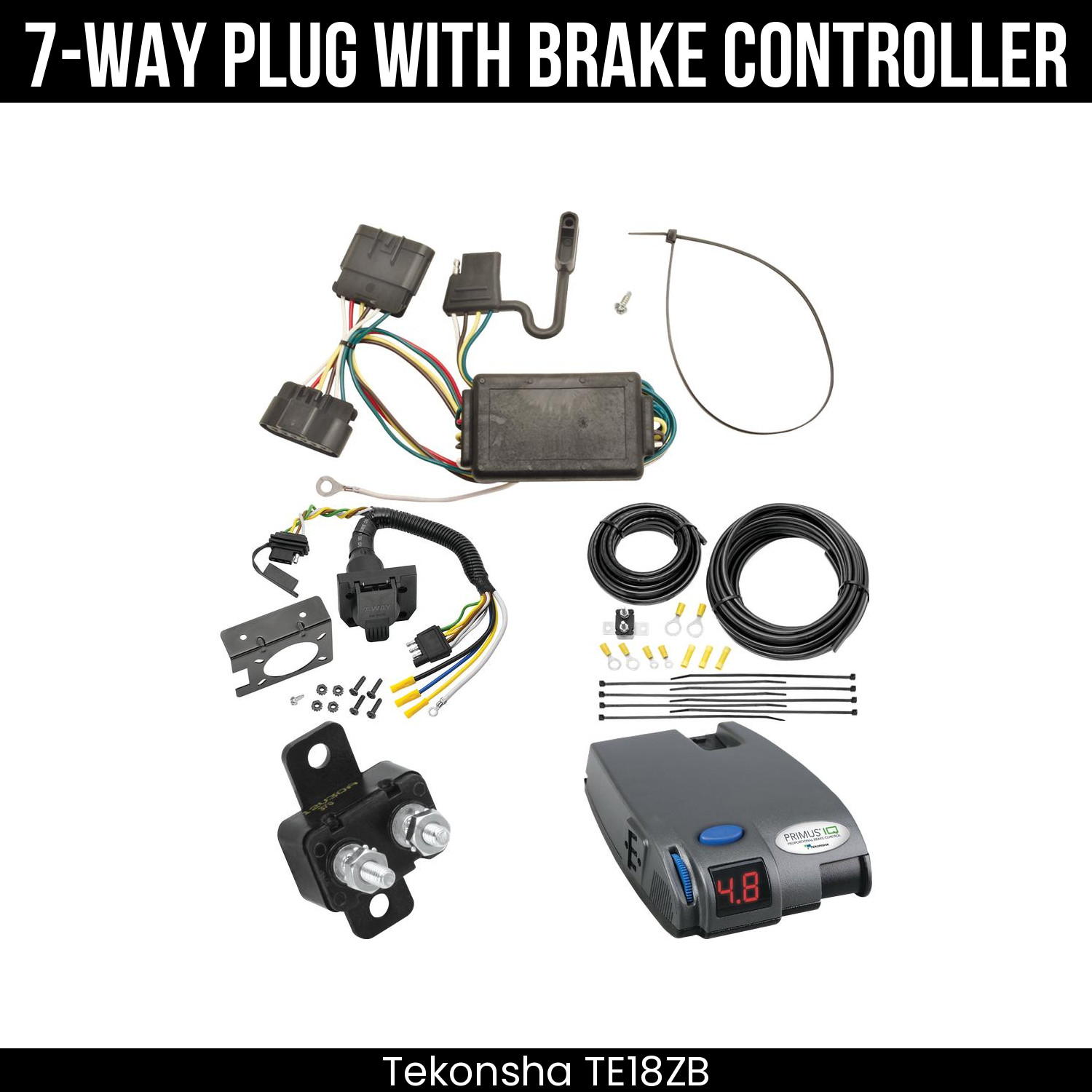 Tekonsha 7-Way + Brake Control For 04-12 Colorado Canyon 06-08 I-Series Pickup
