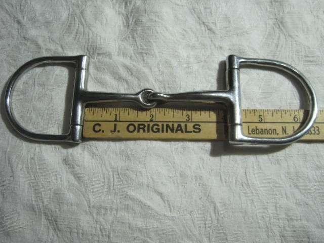 Dee Ring Snaffle Bit Single Jointed Stainless Steel 4'' Horse Bit