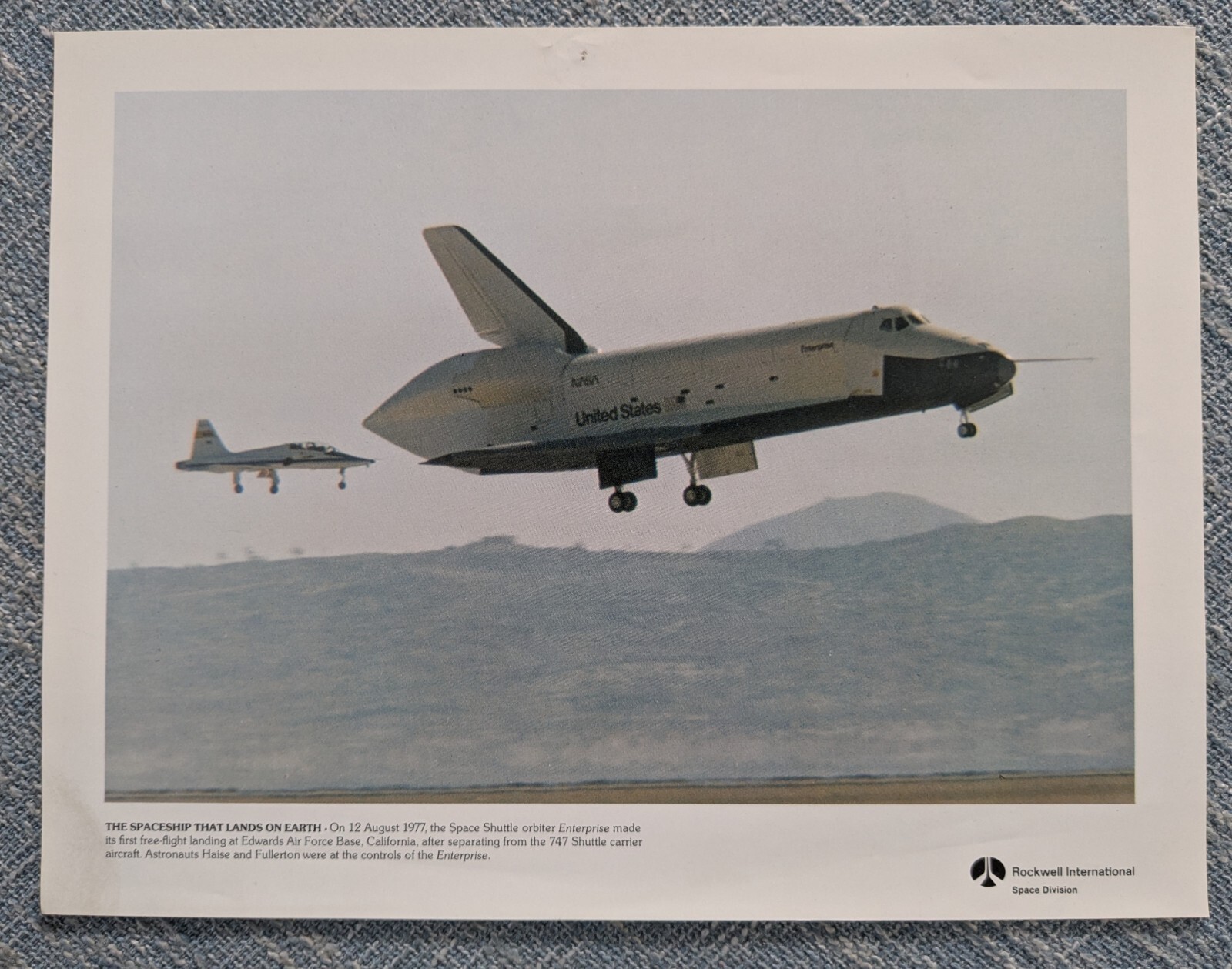 Space Shuttle Press Release Photos by Rockwell From The 1970's