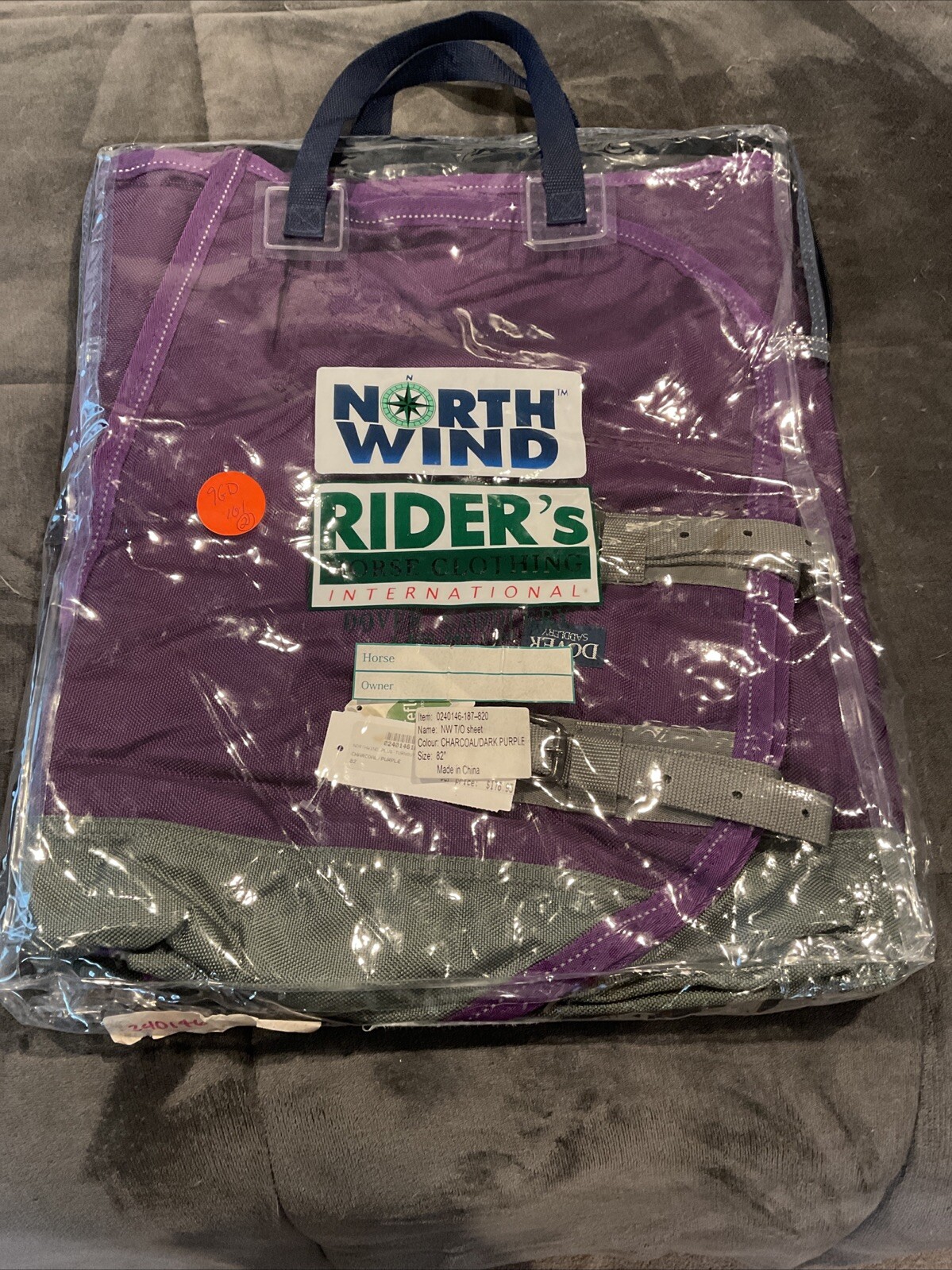 North Wind  Turn Out Sheet 82” NEW Charcoal/Dark Purple
