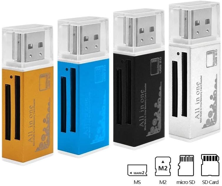 Ultimate 4-Pack USB Card Reader - Fast Transfers, Durable Design for All Devices