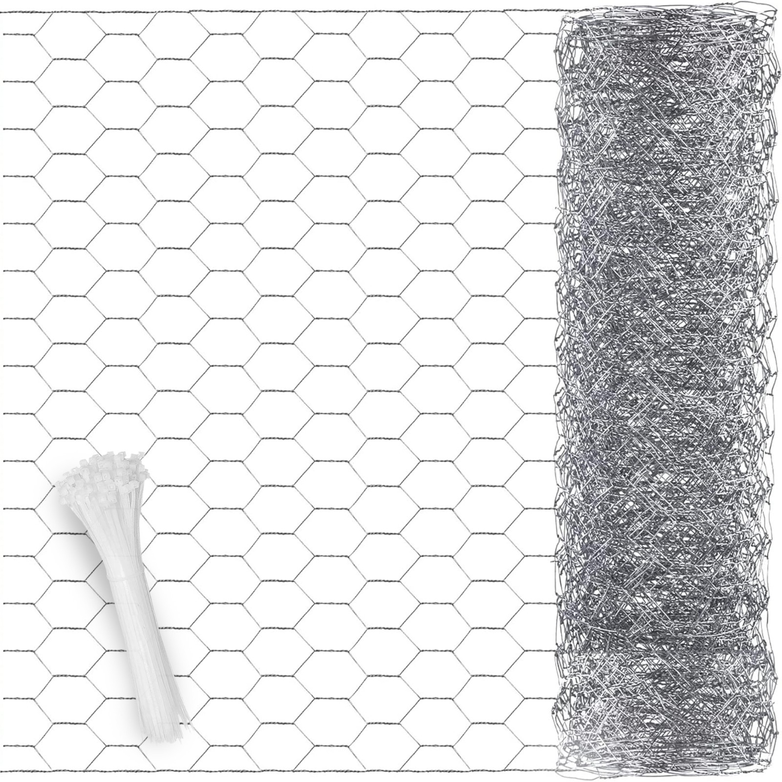 Galvanized Metal Hexagonal Chicken Wire Mesh Netting Fence Poultry Net Fencing+