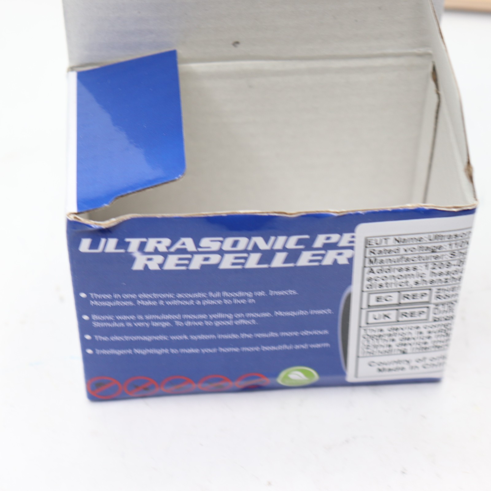 Ultrasonic Pest Repeller White 22kHz-65kHz Frequency 801