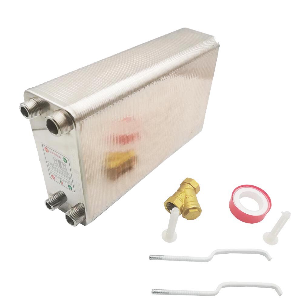 100 Plates stainless steel heat exchanger Brazed plate type water heater a