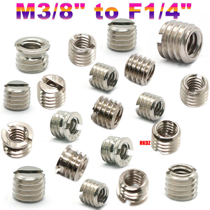 303 Stainless Steels Thread Reducers Adapter M3/8" to F1/4" Converter Screw Nuts