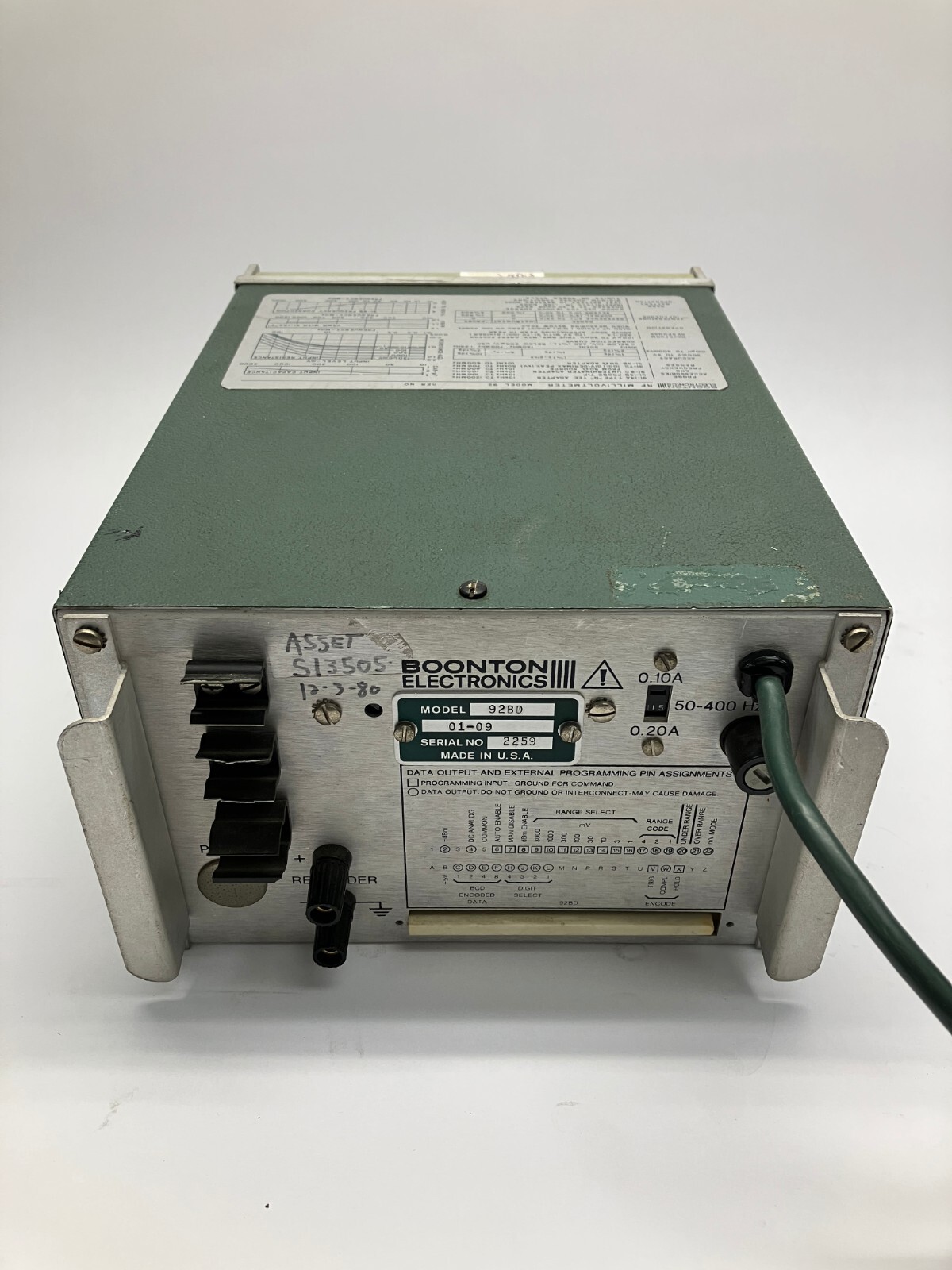 Boonton Electronics 92BD RF Millivoltmeter