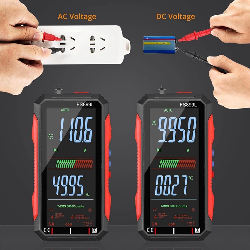 USB Multimeter, Digital Voltmeter with 4.8 LCD Screen, Multi-Test1738-