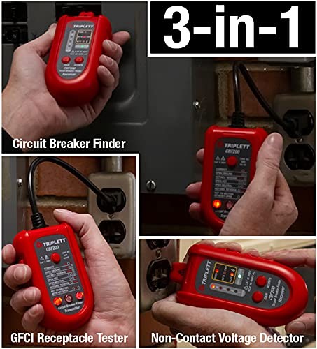 CBF200 3-in-1 Circuit Breaker Finder, GFCI Receptacle Tester, and Non-Contact