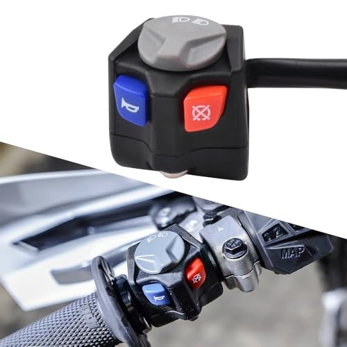 7/8" Motorcycle Handlebar Left Horn Switch High Low Beam Kill Switch Engine