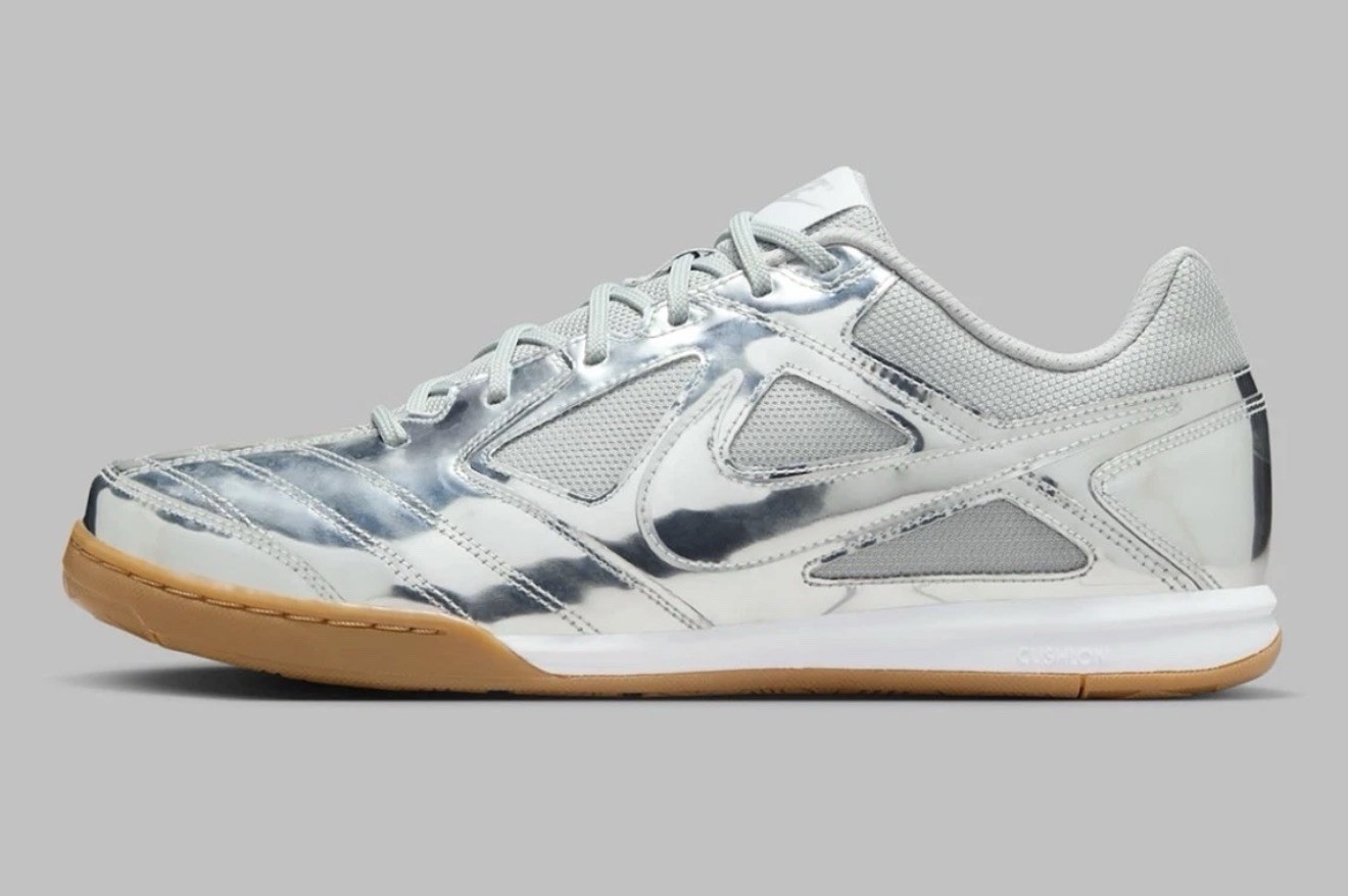 Nike Gato LV8 Chrome Metallic Silver Gum Light Brown IB3566-001 Men's Soccer