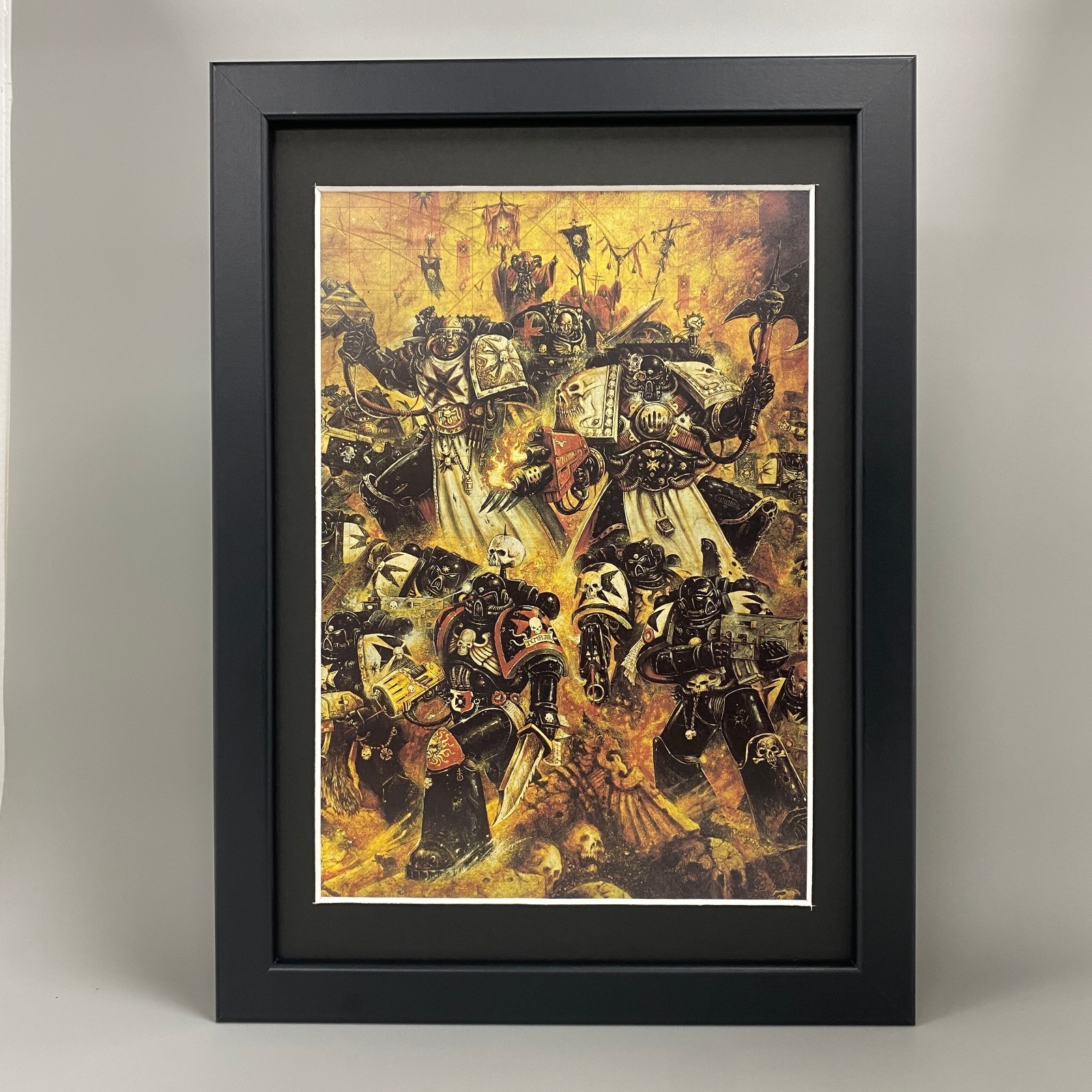 BLACK TEMPLARS FRAMED ART SPACE MARINES ADEPTUS ASTARTES WARHAMMER 40,000 40K