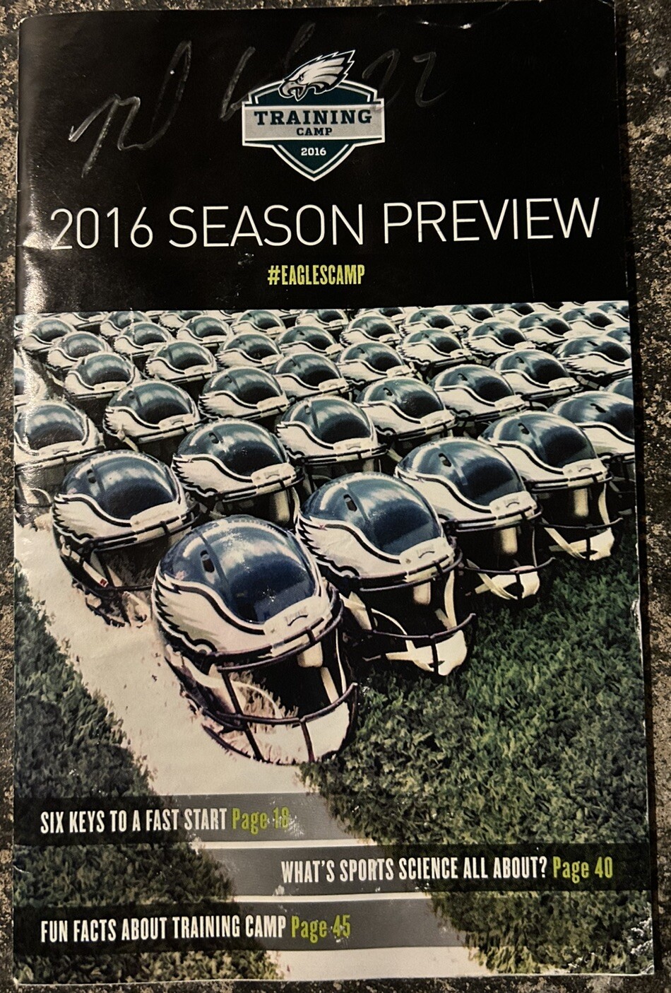 Nolan Carroll Hand Signed Auto Autograph 2016 Philadelphia Eagles Camp Guide