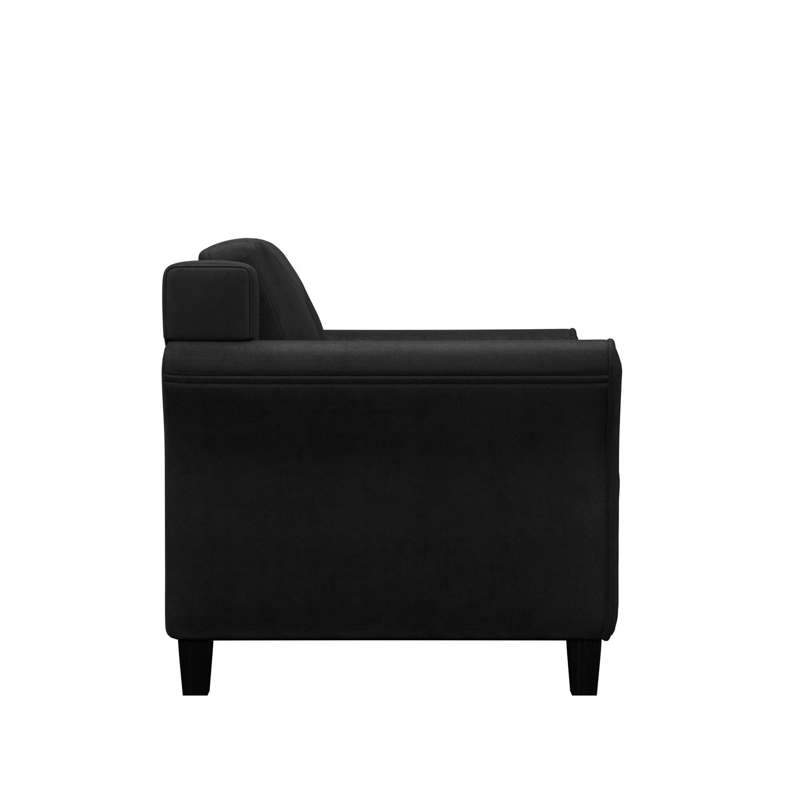 Taryn Club Chair Accent Chair Living Room Single Sofa Padded Seat, Black Fabric