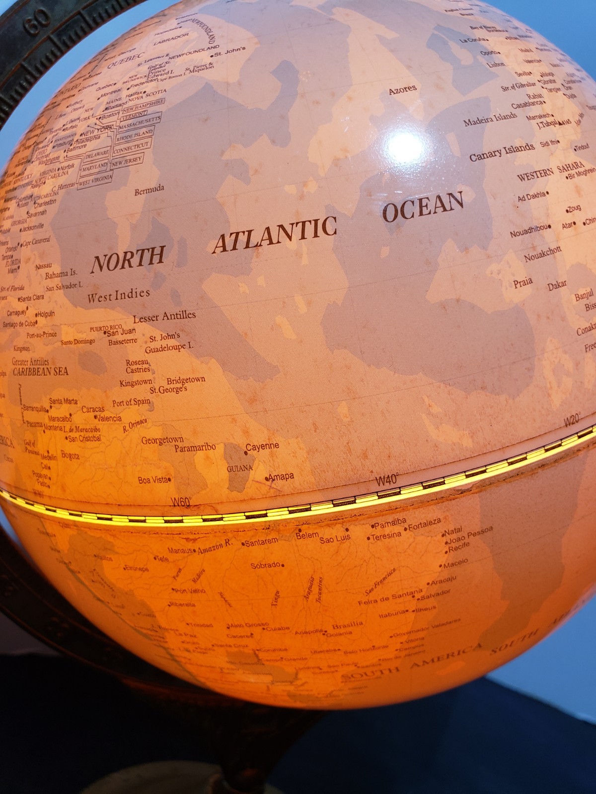 Vintage Fucashun Lighted Globe Lamp Touch Light