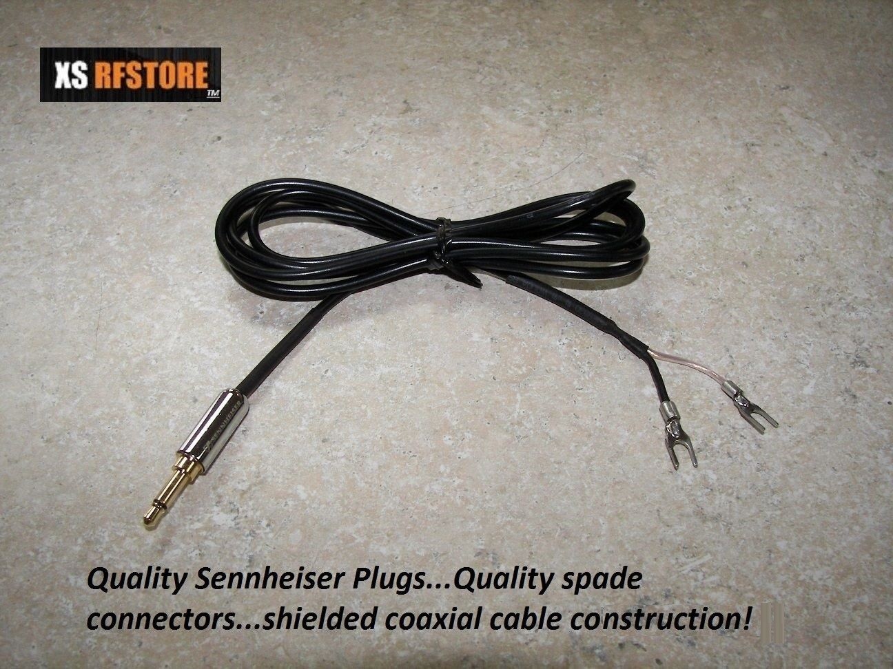 Kenwood SP-23 RG-174 SPEAKER CABLE 3.5 MM TO SPADE FREE SHIP*