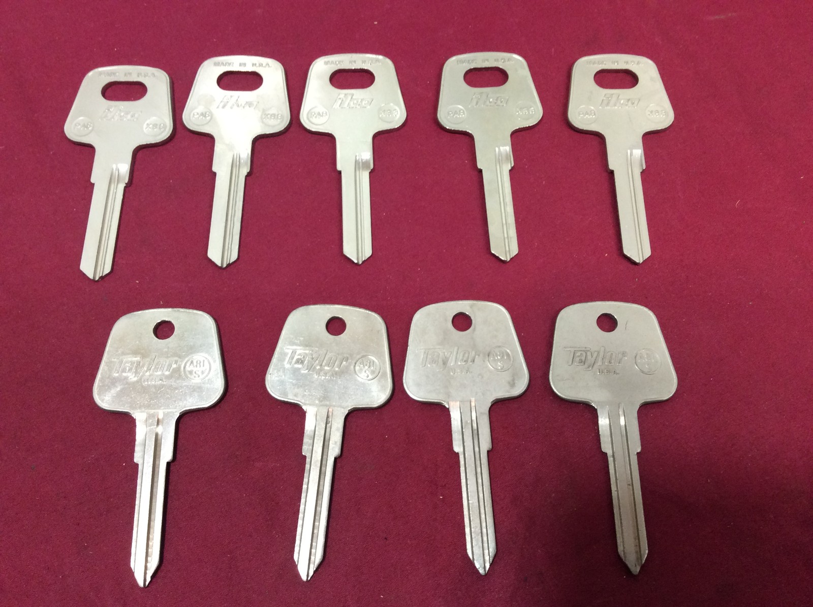Audi by Taylor & Ilco PA6 & PA8 Key Blanks, Set of 9 -Locksmith