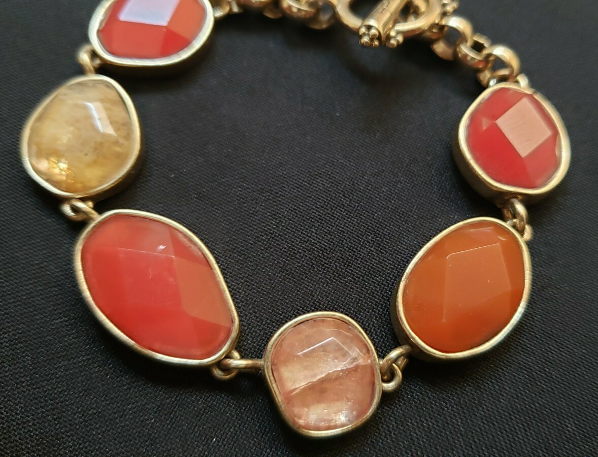 Lucky Brand gemstone brass bracelet