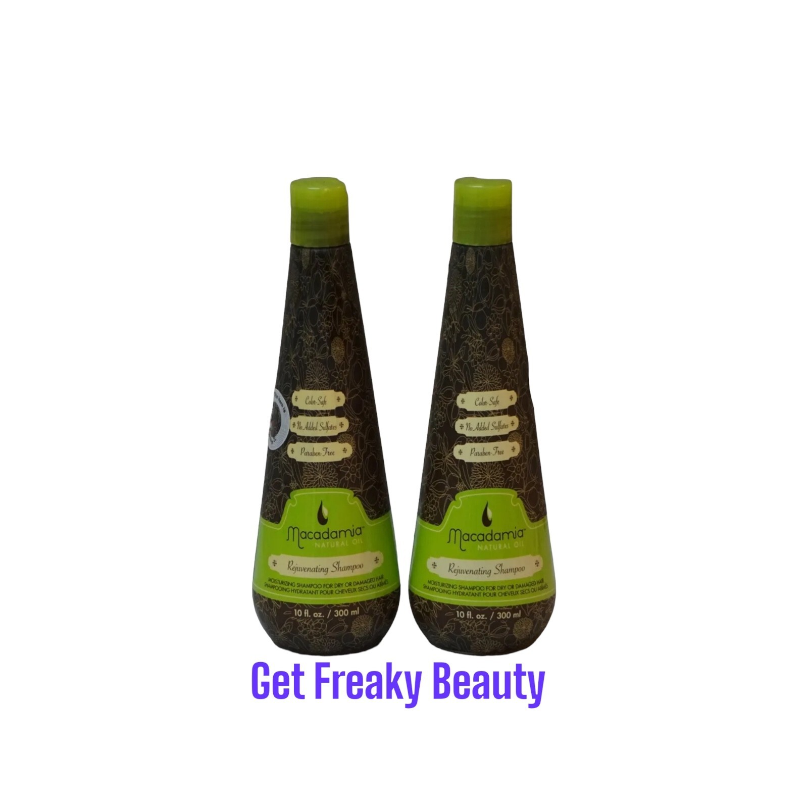 2 PACK. 10 oz. Macadamia Rejuvenating Shampoo. 300ml. NEW. FREE SHIPPING.
