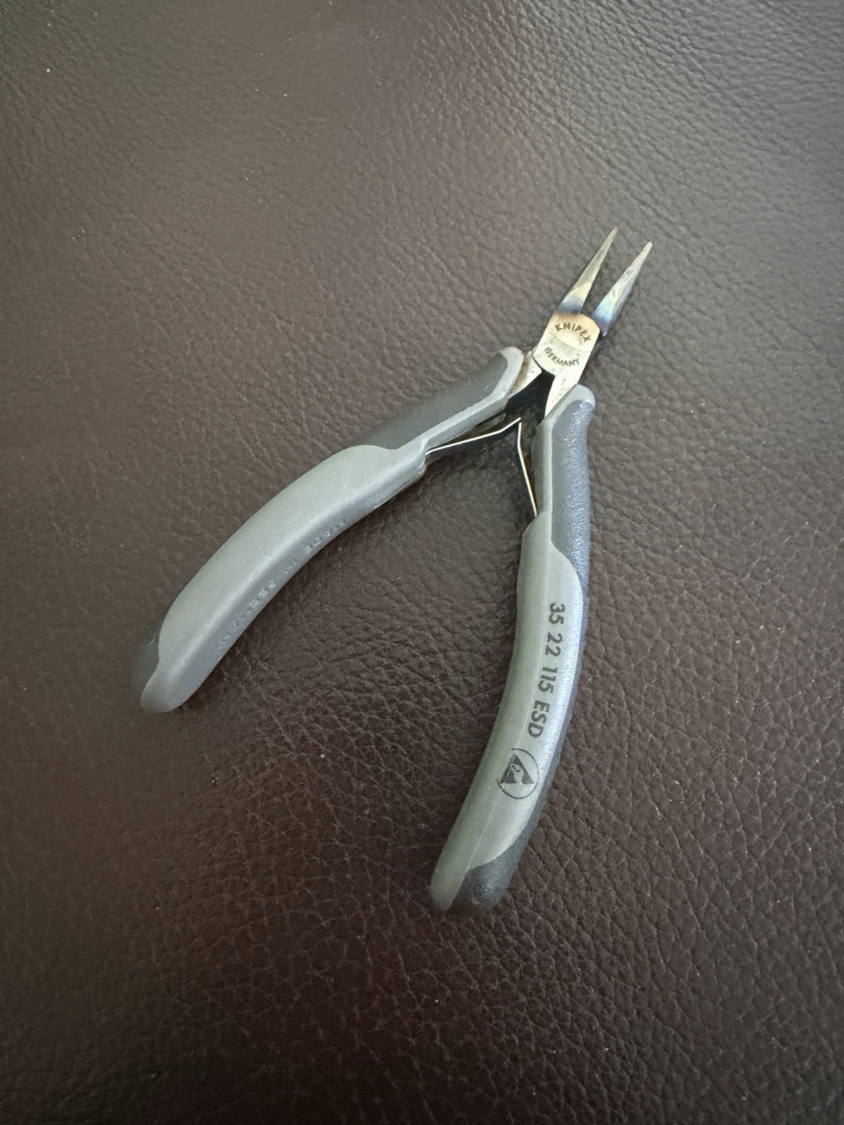 Knipex 3522115ESD Electronics Pliers Esd With Multi-Component Grips 4 1/2 In