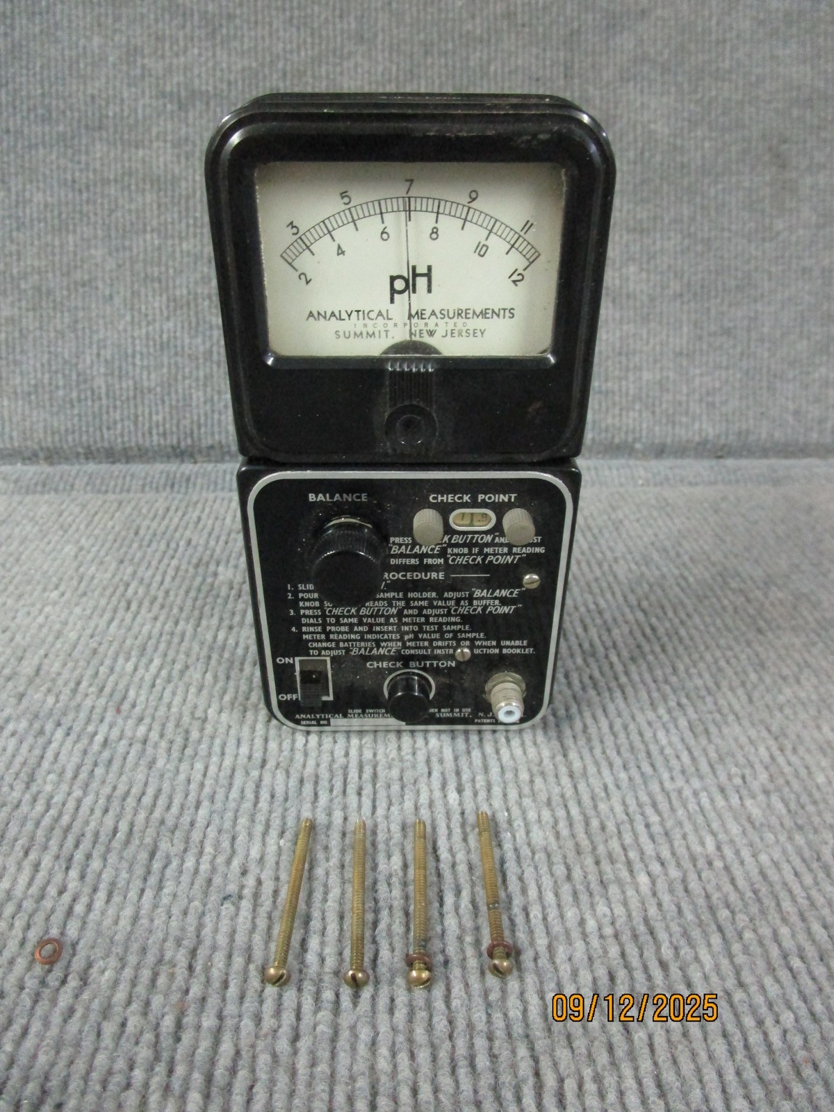 Analytical Measurements PH Meter