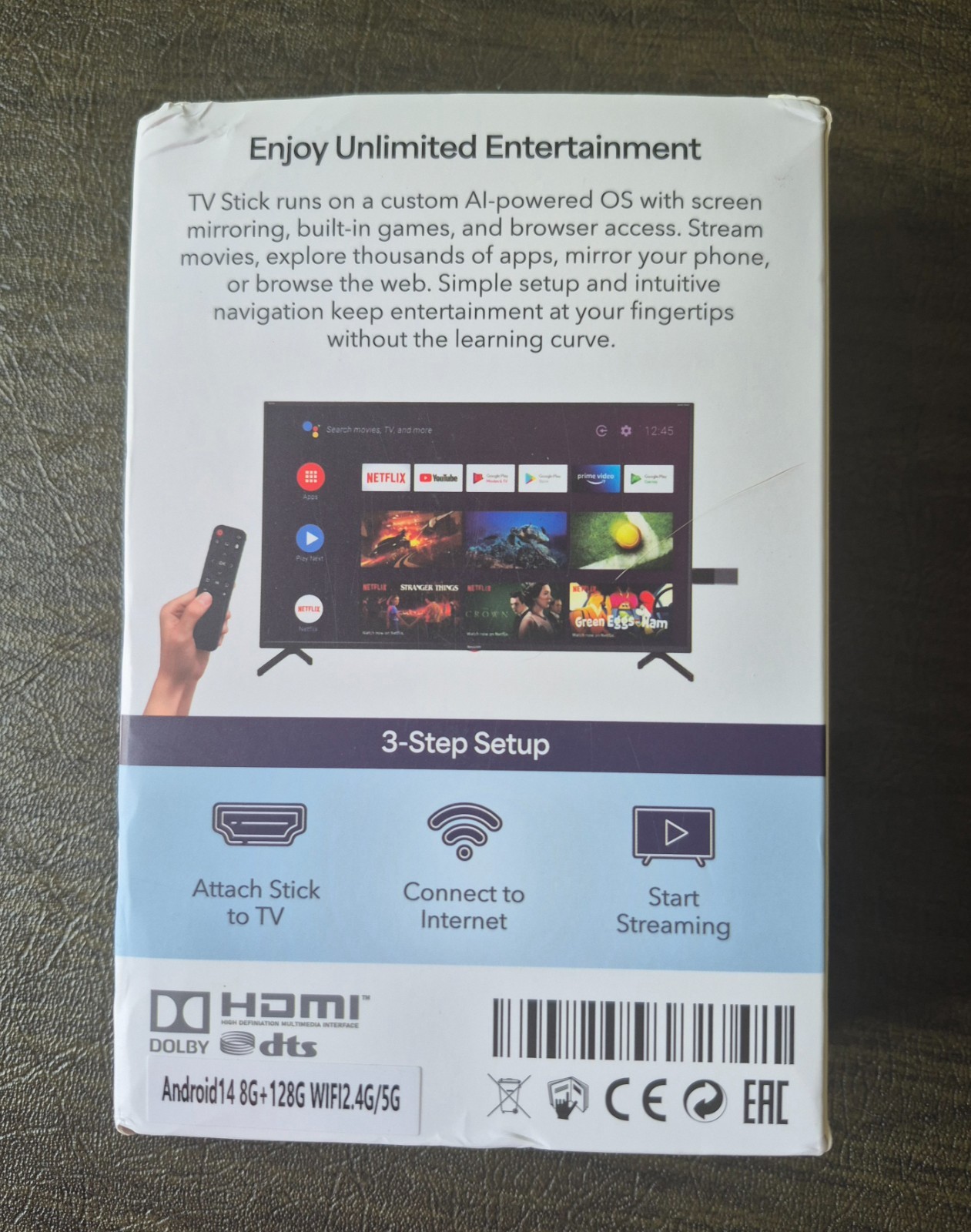 Smart TV Stick 4K UHD Chromecast Built in Android TV Google Assistant Remote
