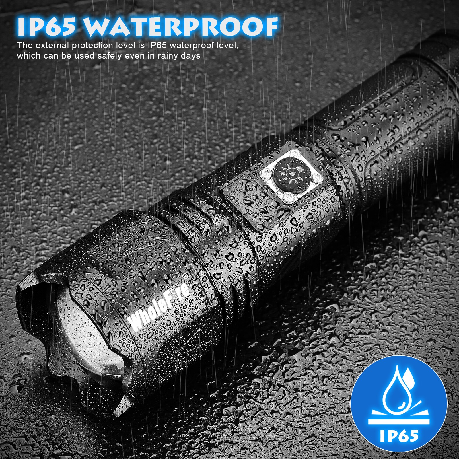 Super Bright 9000000 Lm LED Tactical Flashlight Rechargeable Powerful Work Light