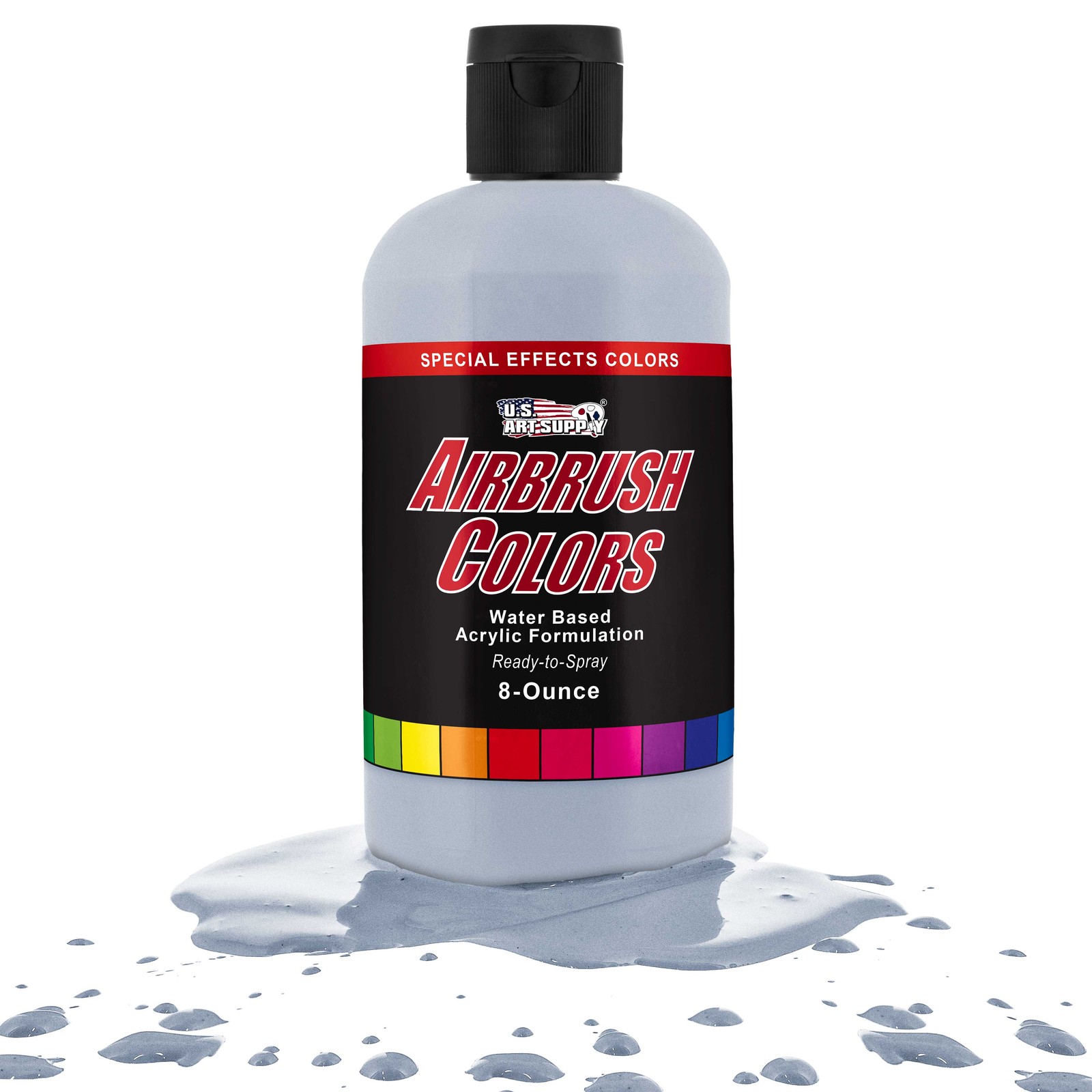 US Art Supply 8-Ounce Special Effects Silver Pearl Airbrush Paint