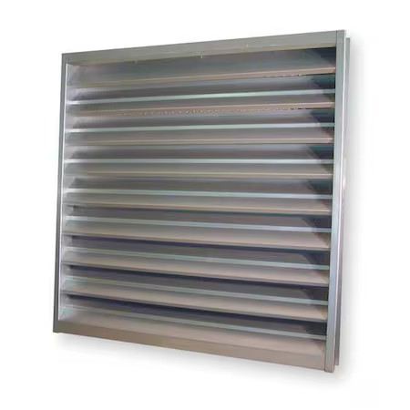 Dayton 4Fzh2 Louver, Wall Opening 48X48in, Galvannealed