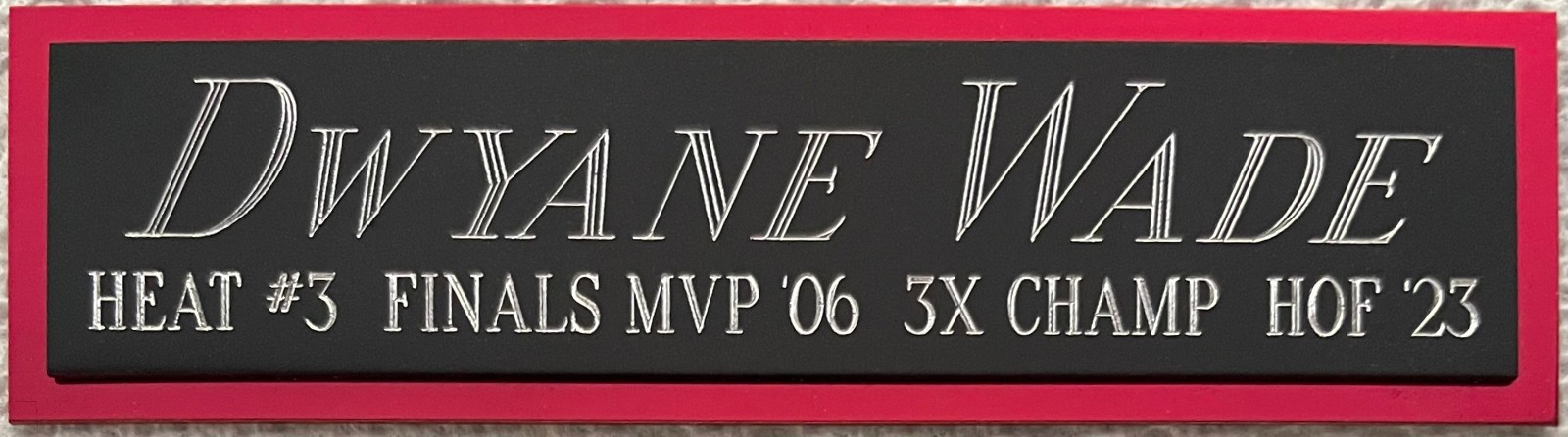 DWYANE WADE MIAMI HEAT NAMEPLATE FOR AUTOGRAPHED Signed Basketball-JERSEY-PHOTO