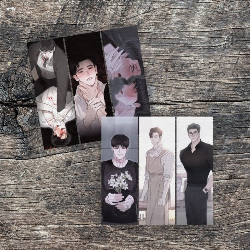Webtoon MD [ Pieces of Us 깨진 사랑의 형태 ] Semi Transparent Bookmark Set (BEONGD316)