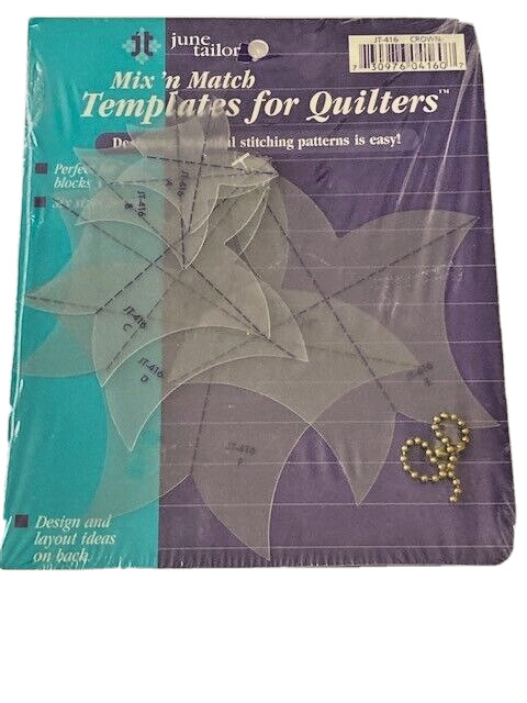 June Tailor Mix n Match Templates For Quilters 6 Sizes Per Sealed Package Crown
