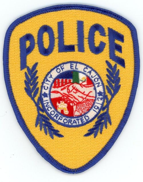 CALIFORNIA CA EL CAJON POLICE NICE SHOULDER PATCH SHERIFF BLUE BORDER