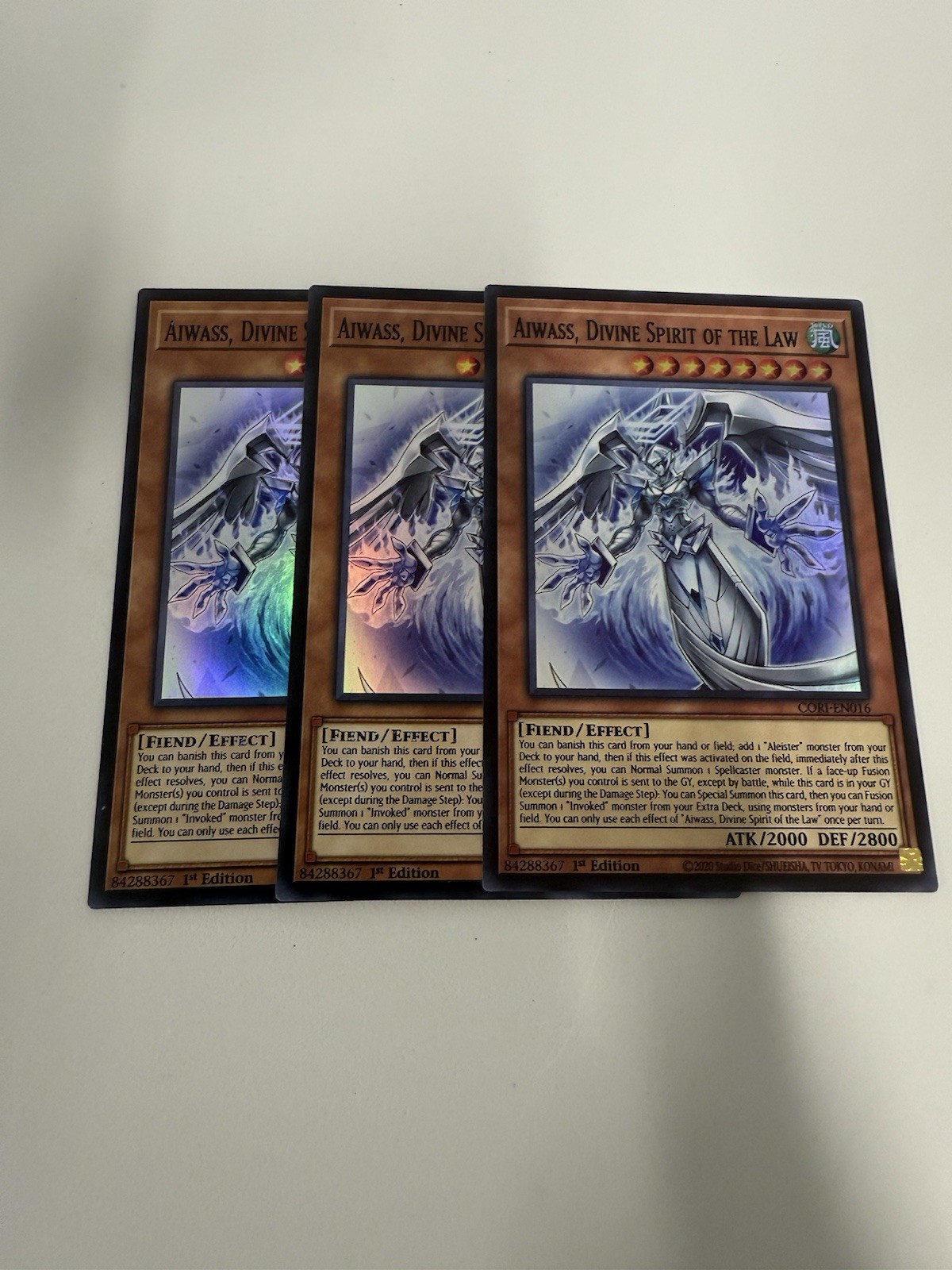 3X Aiwass, Divine Spirit of the Law Super Rare CORI-EN016