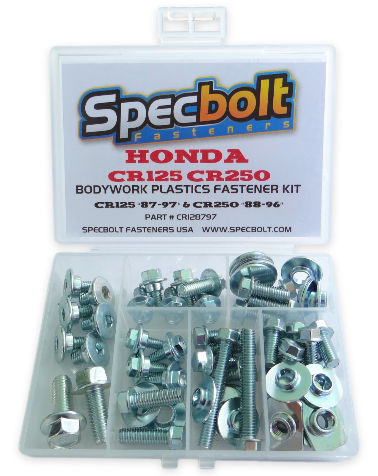 Plastics Bolt Kit Honda CR125 1987-1997, CR250 1988-1996 Full Body Kit CR-128797