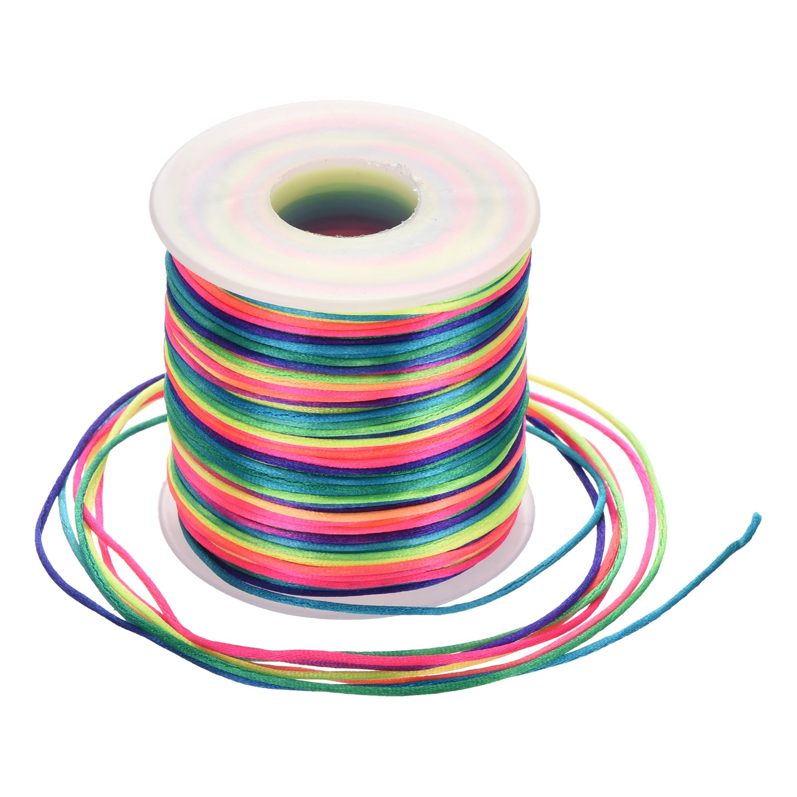 Nylon Satin Cord 1.5mm, 109 Yard Nylon String for Bracelet Thread Multicolor