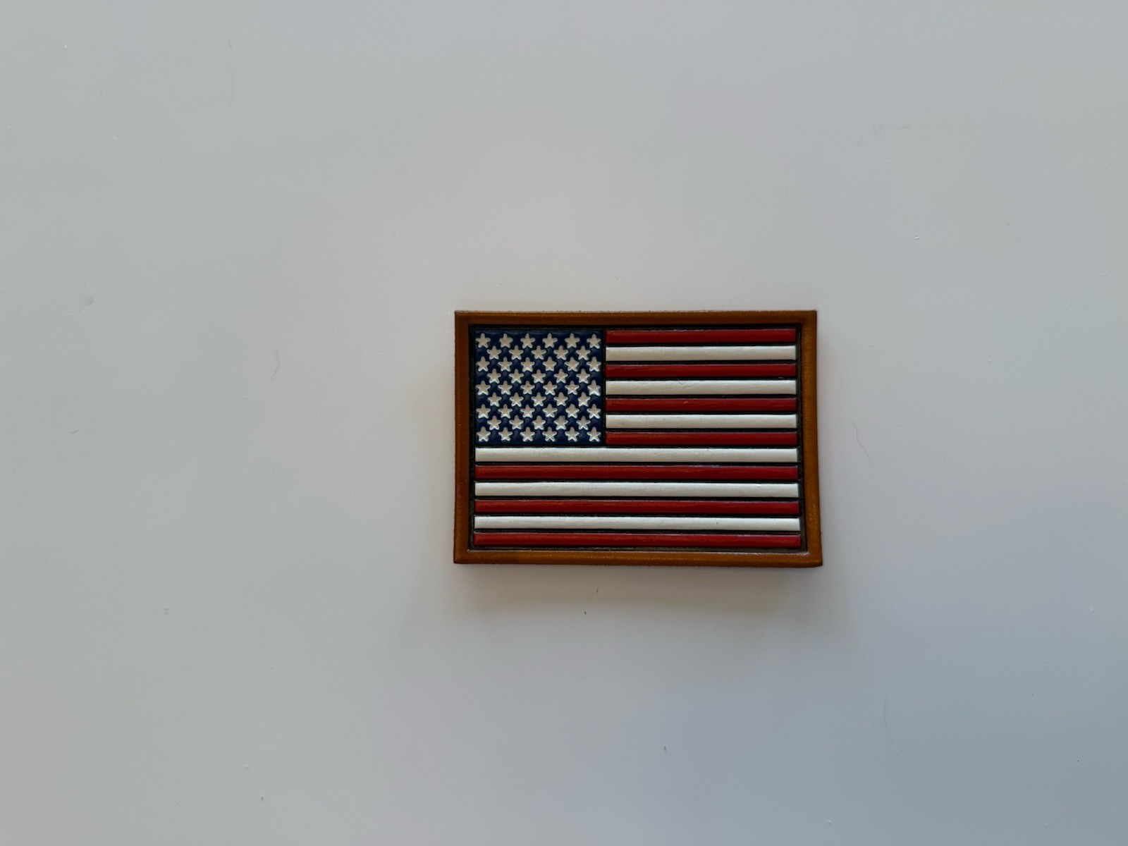American Flag Leather Patch, USA