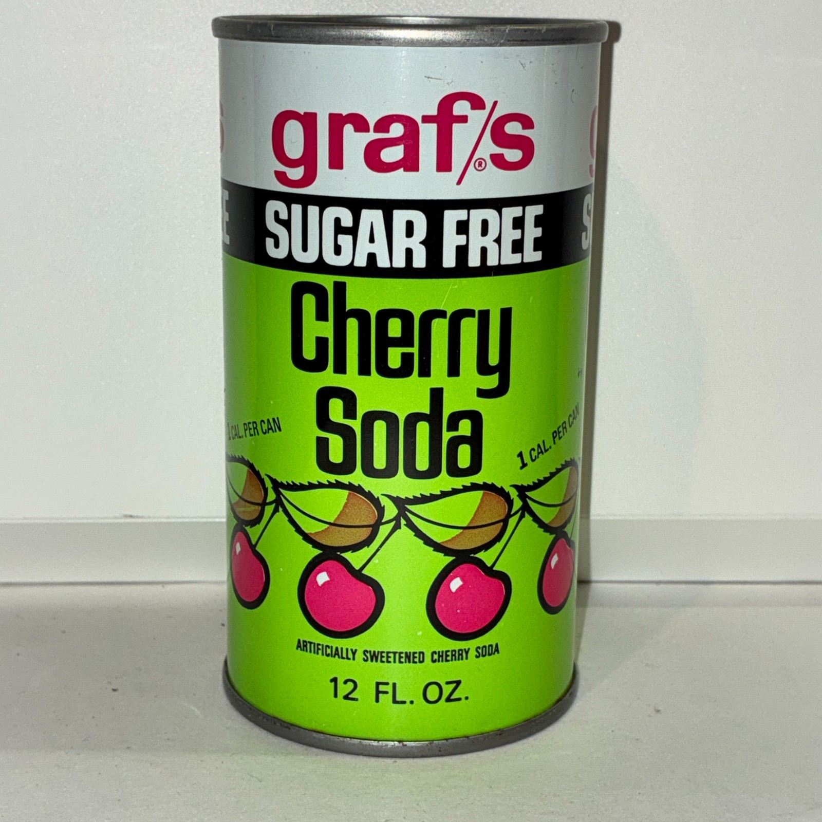Graf's Sugar Free Cherry Soda can