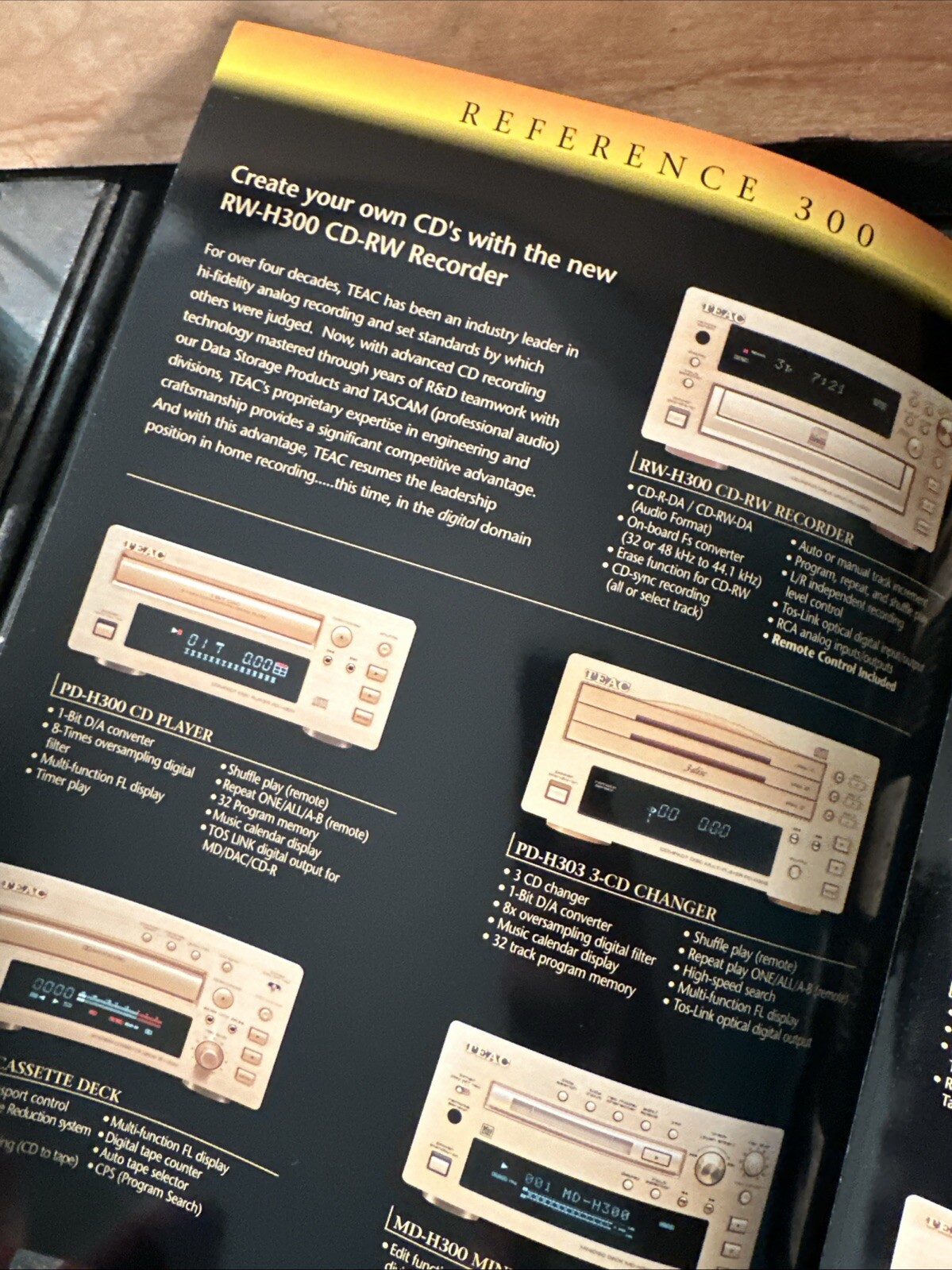 Teac Reference 300 Series Dealer Brochure Specification Sheet ￼